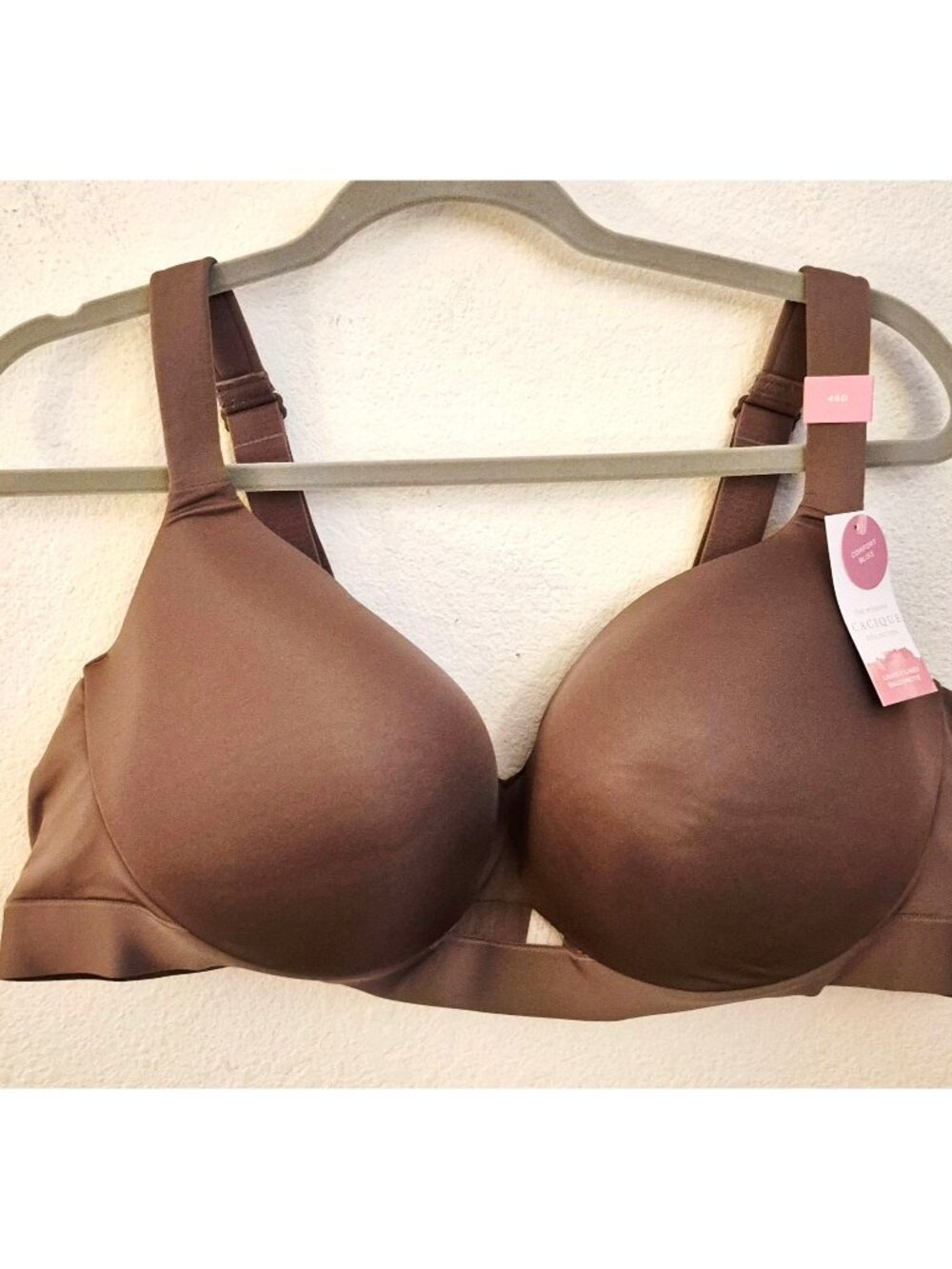 Lane Bryant Cacique Brown Lightly Lined Balconette Bra 46D NWT